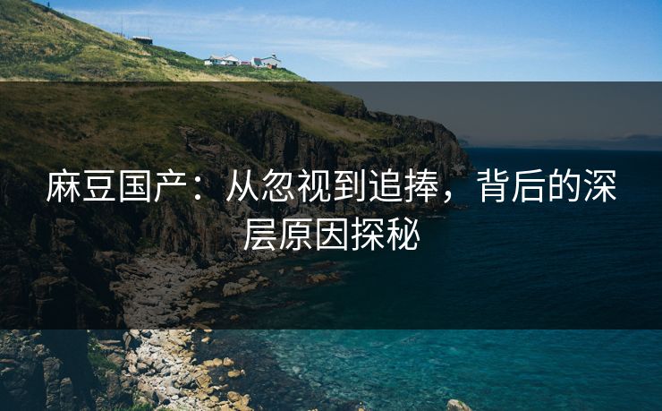 麻豆国产：从忽视到追捧，背后的深层原因探秘  第1张