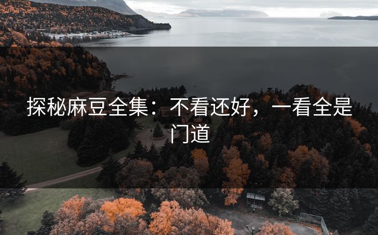 探秘麻豆全集：不看还好，一看全是门道  第1张