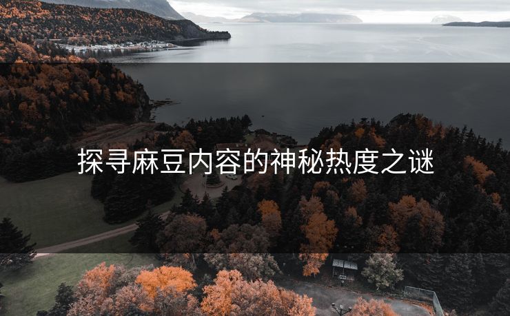 探寻麻豆内容的神秘热度之谜  第1张